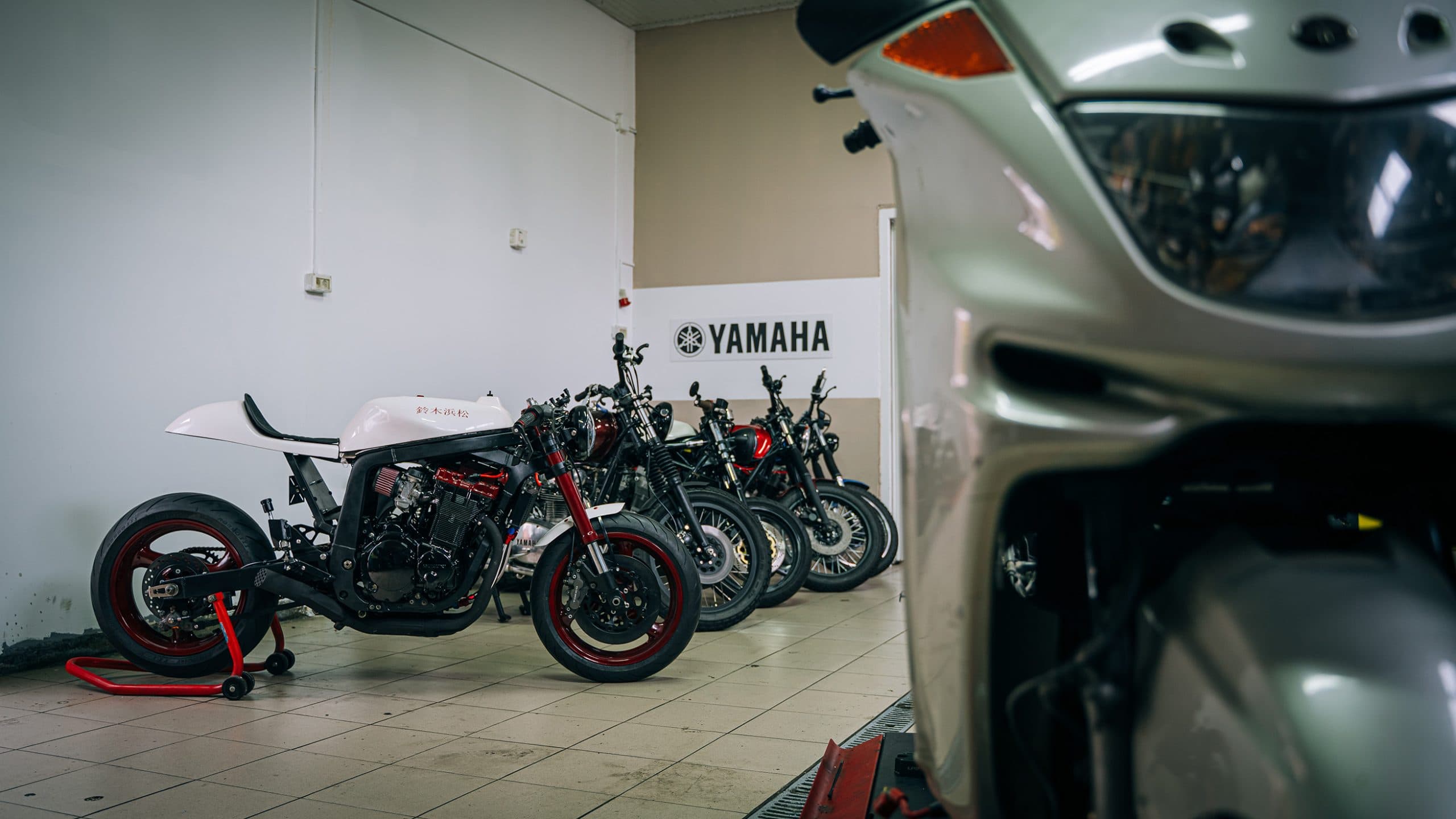Detaliu motocicletă custom