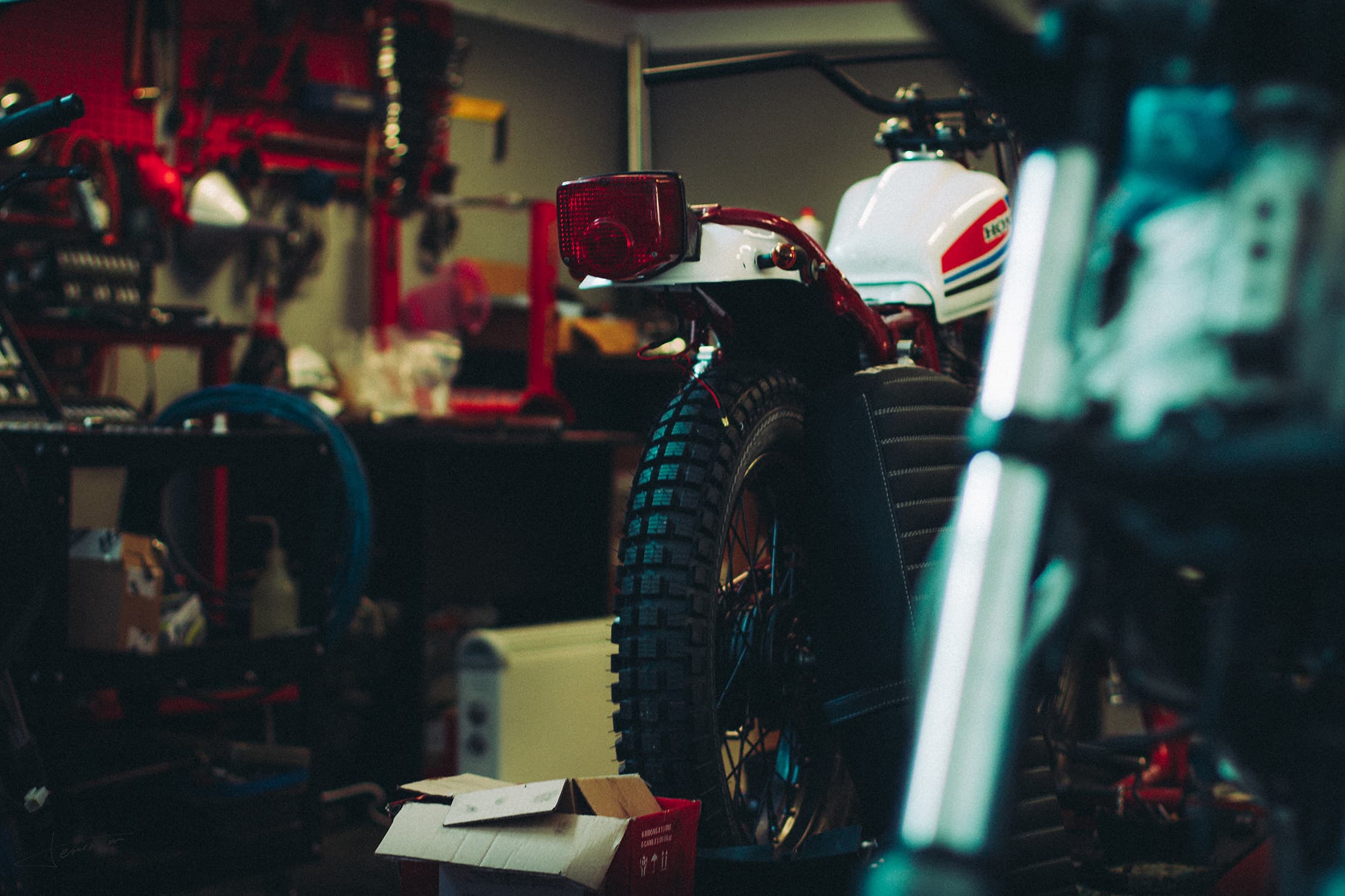 Detaliu motocicletă